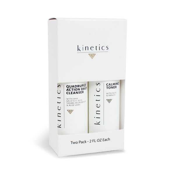 Quadruple action cleanser & Calming Toner 2 pack